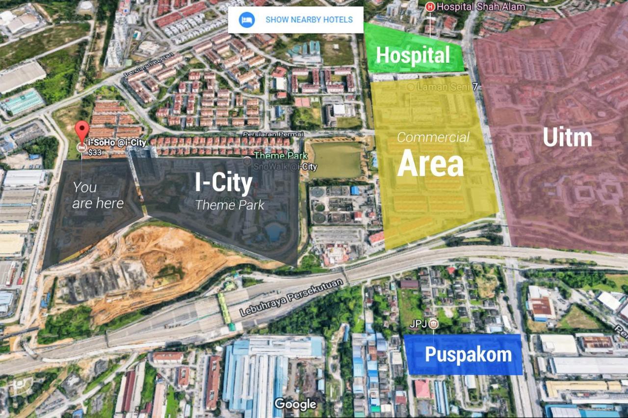 I-City Homestay - Shah Alam, Hospital Shah Alam, Uitm, Central Mall Sogo, Seksyen 7 Exteriör bild